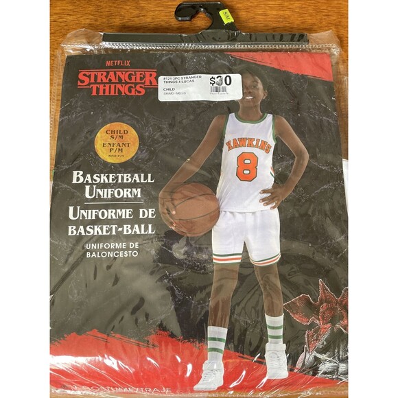 Stranger Things Basketball Uniform Halloween Costume New Child S M Cosplay - Picture 2 of 8